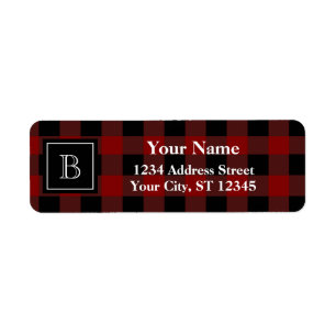 Rustikales Lumberjack Buffalo Kariert Mit Monogram