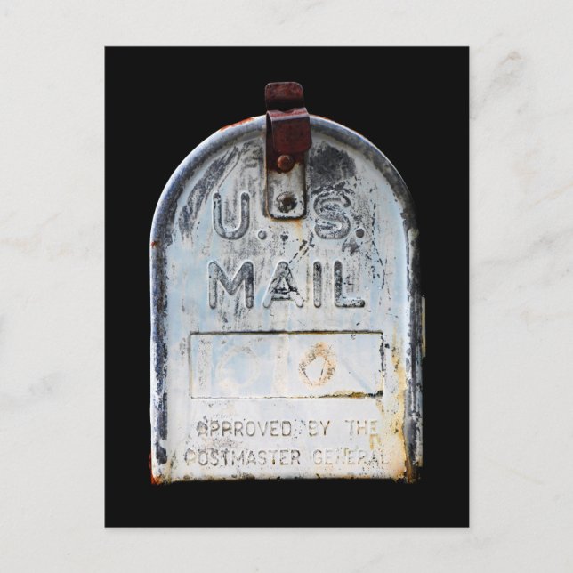 Rustikales Mailbox-Portrait Postkarte (Vorderseite)