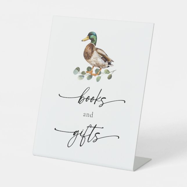 Rustikales Mallard Duck Baby Shooks & Gifts Schild (Vorderseite)