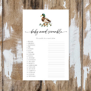 Rustikales Mallard Duck Baby Shower Baby Word Scra