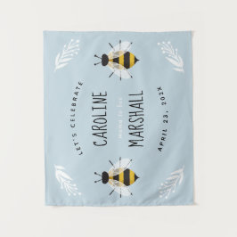 Rustikales Mama zum Baby Boy Duschzeichen Wandteppich