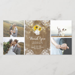 Rustikales Mason Jar Gipskraut und Sonnenblumen Sp Dankeskarte