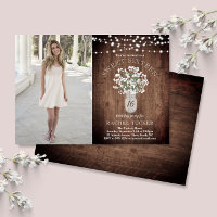 Rustikales Mason Jar Lights Sweet 16 Birthday Foto