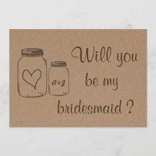 Rustikales Masonjar Herz sind Sie meine Einladung