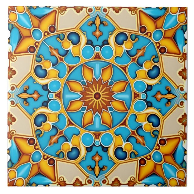 Rustikales mediterranes Azulejo Dekorativ Fliese (Vorderseite)