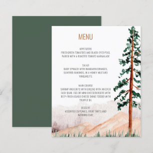 Rustikales Menü "Pine Trees Fog Landscape"