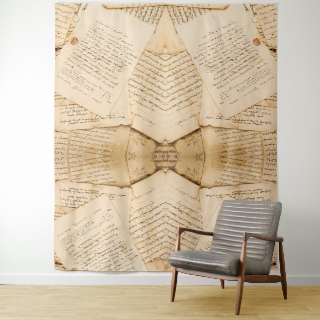 Rustikales Merkblattmuster Wand Wandteppich (Beispiel)