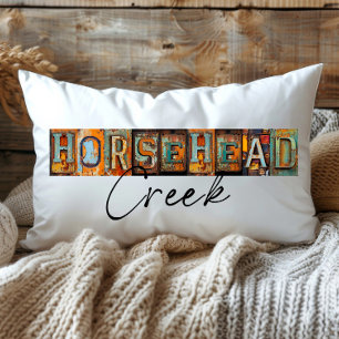 Rustikales Metall Horsehead Creek Louisiana Bundes Lendenkissen
