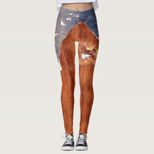 Rustikales Metall: Vintage Eisenstruktur. Leggings