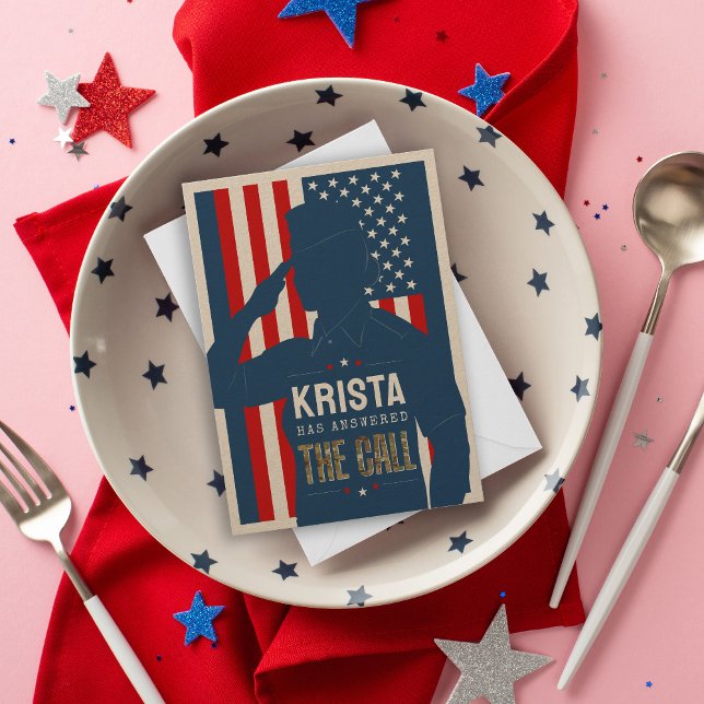 Rustikales Militär der weiblichen Fluggesellschaft Einladung (Von Creator hochgeladen)