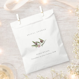 Rustikales Minimal Olive Branch Foliage Brautparty Geschenktütchen