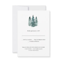 Rustikales Minimalistisch Wedding RSVP | Aquarellk