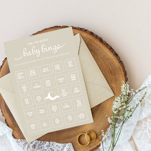 Rustikales Minimalistisches Finde-das-Gast-Baby-Bi Einladung
