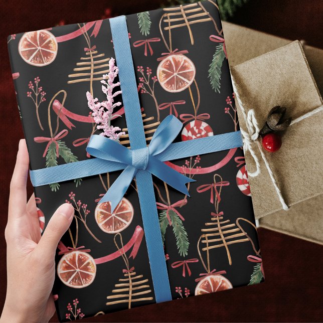 Rustikales, modernes Abstraktes Weihnachtsmuster Geschenkpapier (Von Creator hochgeladen)