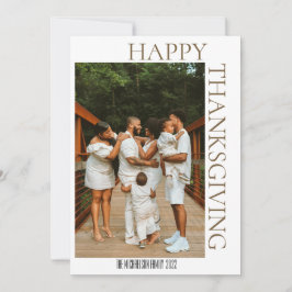 Rustikales modernes Fall Brown Tartan Kariertes Fo Feiertagskarte