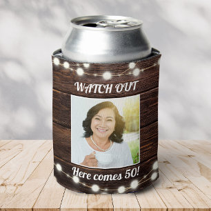 Rustikales modernes Foto 50. Geburtstag Stilvoll Dosenkühler