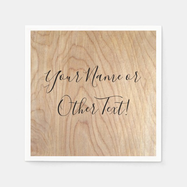 Rustikales, modernes Holzmuster Serviette (Vorderseite)