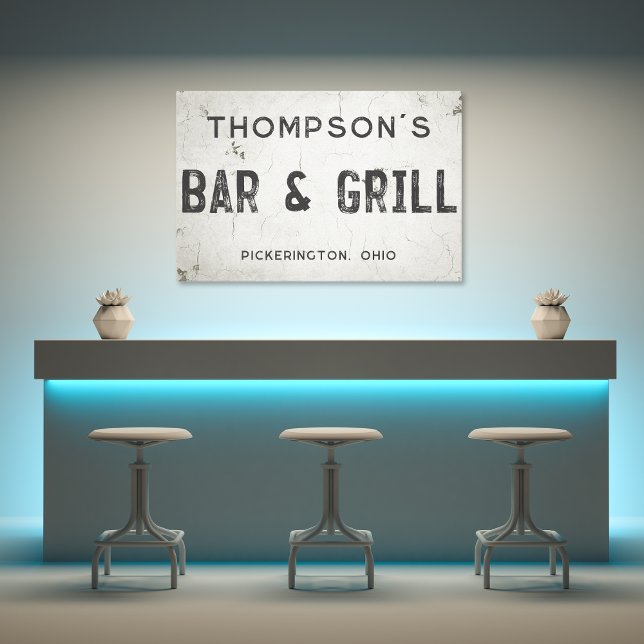 Rustikales modernes industrielles Bauernhaus Bar C Leinwanddruck (Von Creator hochgeladen)