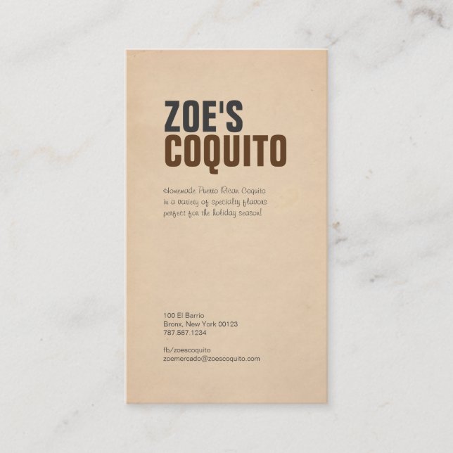 Rustikales modernes visitenkarte (Vorderseite)