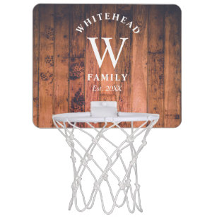 Rustikales Monogram-Mini-Basketballfeld Mini Basketball Netz