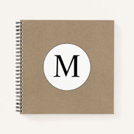 Rustikales Monogram-Notebook Notizbuch