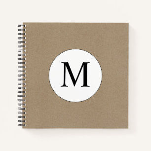 Rustikales Monogram-Notebook Notizbuch