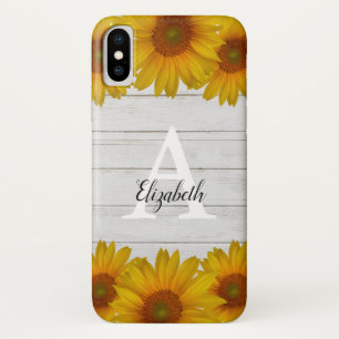 Rustikales Monogramm der Sonnenblume-  Case-Mate iPhone Hülle