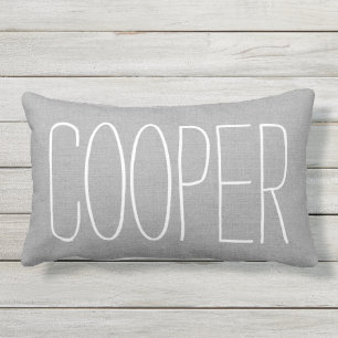 Rustikales Monogramm Lendenkissen