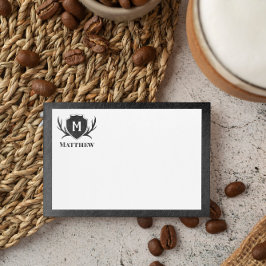 Rustikales Monogramm Post-it Klebezettel