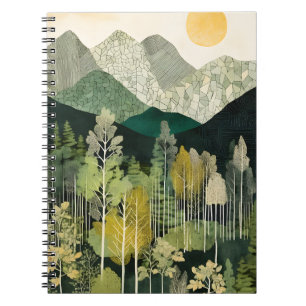 Rustikales Mountain Scene-Notebook Notizblock