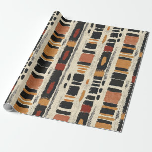 Rustikales Mudcloth-Geometrisches Muster (1) Geschenkpapier