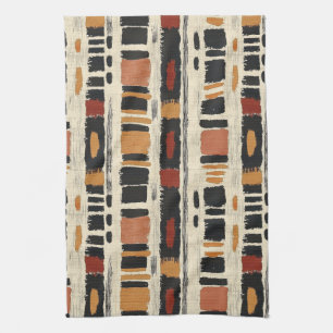 Rustikales Mudcloth-Geometrisches Muster (1) Geschirrtuch