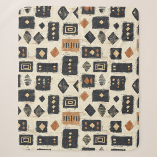 Rustikales Mudcloth-Geometrisches Muster (2) Sherpadecke