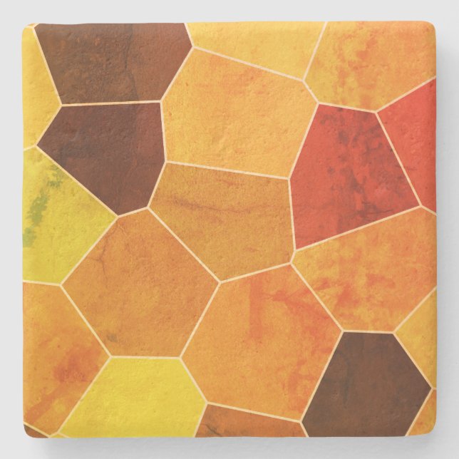 Rustikales Muster Steinuntersetzer (Vorderseite)