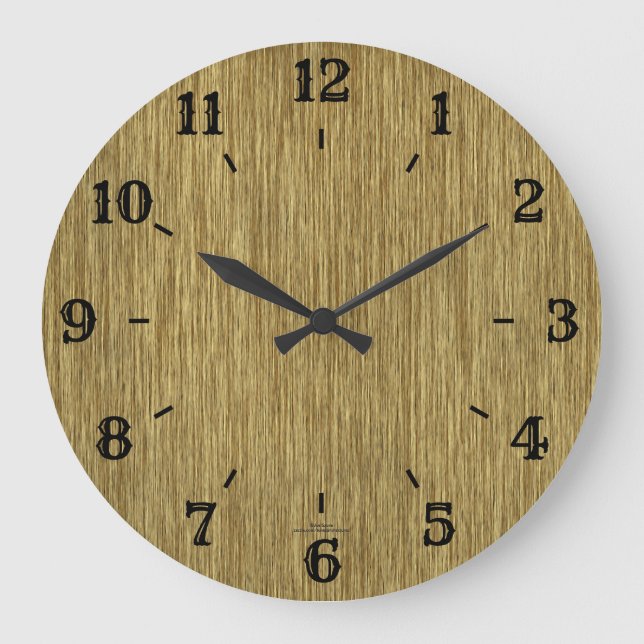 Rustikales Naturgrauholz sieht Uhr aus (Vorderseite)
