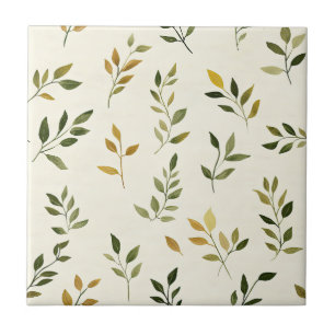 Rustikales naturinspiriertes Blatt - Botanische Ku Fliese
