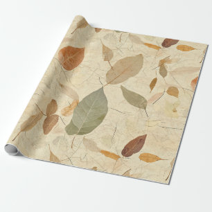 Rustikales naturinspiriertes Blatt - Botanische Ku Geschenkpapier