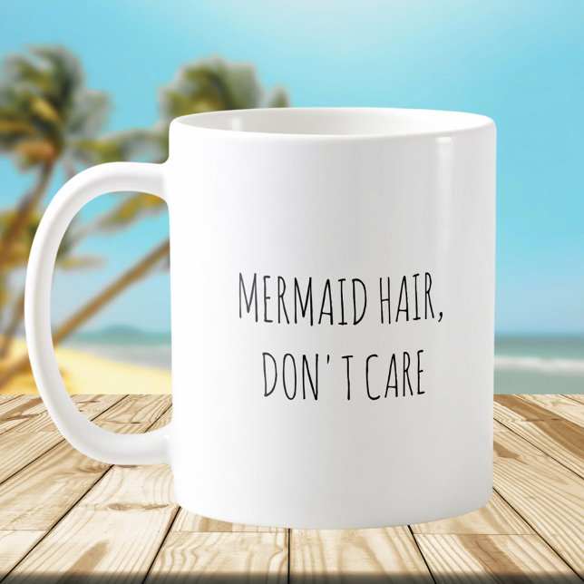 Rustikales Niedliches Mermaid Funny Meme Zitat Kaffeetasse (In situ)