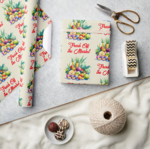Rustikales Obst-Brautparty Geschenkpapier