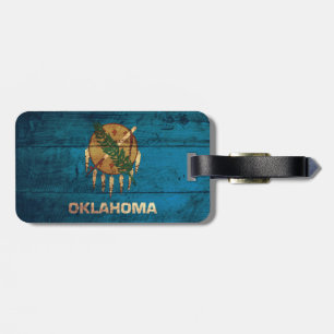 Rustikales Oklahoma State Flag Gepäckmarke Gepäckanhänger