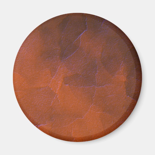 Rustikales Orange Braun Abstraktes Highlights Magnet (Vorne)
