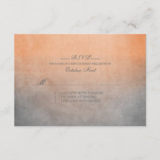 Rustikales Orange und Bohemische Hochzeit RSVP Karte
