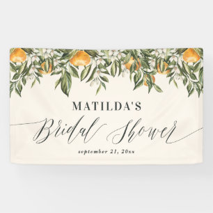 Rustikales Orangenzitrus botanisches Brautparty Pa Banner