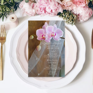 Rustikales Orchid Elegance Barn Wedding Menü