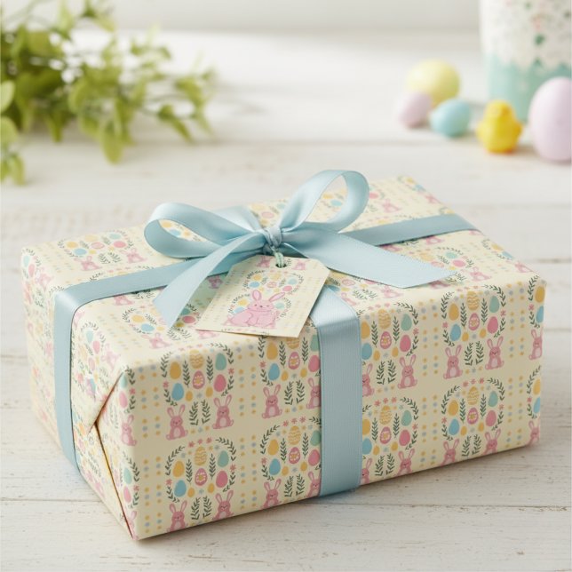 Rustikales Osterbrot mit Laurel Wraath Geschenkpapier (Rustic Easter Bunny & Laurel Wreath Wrapping Paper)