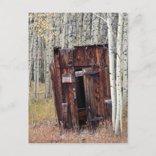 Rustikales Outhouse in Aspen St Elmo Colorado Postkarte