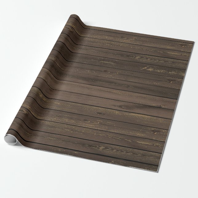 Rustikales Papier für die Holztextur Geschenkpapier (Ungerollt)