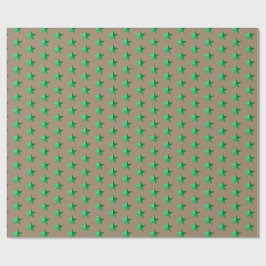 Rustikales Papier für grüne Sterne Geschenkpapier