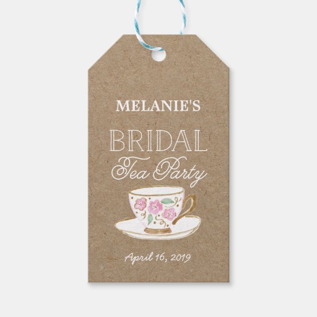 Rustikales Party Bridal Tee | BRAUTPARTY Geschenkanhänger (Vorderseite)