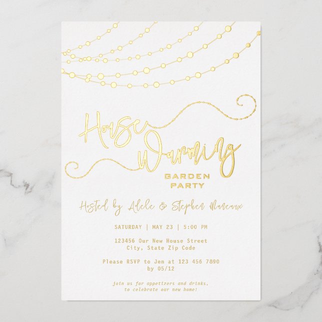 Rustikales Party Folieneinladung (Vorderseite)